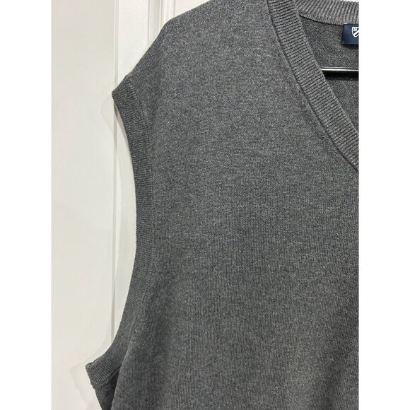 Cremieux Charcoal Gray Pima Cotton V Neck Sleeveless Sweater Vest Sz XXL - Picture 4 of 8
